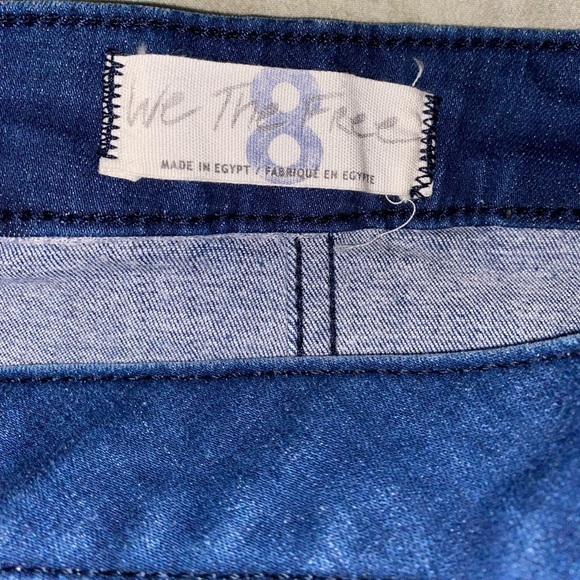 Free People We The Free Notch Denim Wrap Skirt With Snap Buttons Bohemian Boho - Picture 8 of 10